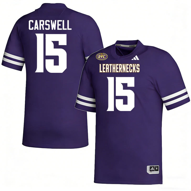 Western Illinois Leathernecks #15 Cason Carswell College Football Jerseys,Uniforms-Purple Western Illinois Leathernecks #15 Cason Carswell College Football Jerseys,Uniforms-Purple